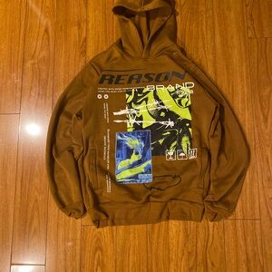 Reason Brand Hoodie Print All Over Men’s Medium